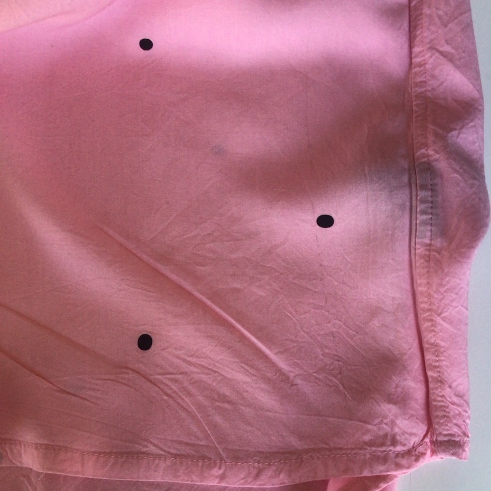 Lazy Oaf Go Away pink polka dot button up shirt dress - Picture 10 of 16